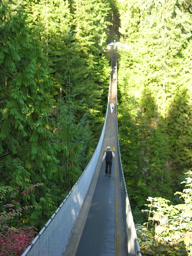 Capilano Suspension Bridge - spans the Capilano River -over 200 feet below