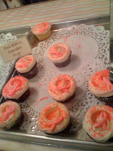 Pink ribbon cupcakes, Magnolia Bakery midtown