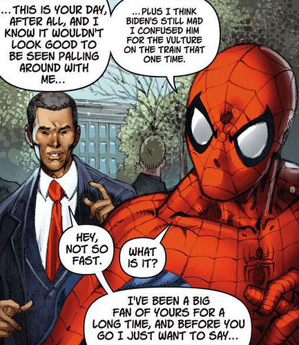 Obama y Spiderman