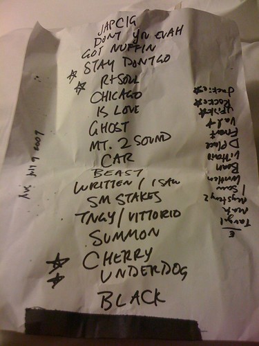Setlist from night one of SPOONX3