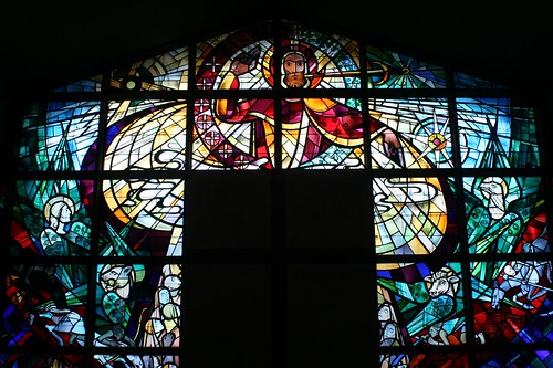 Rear wall stained glass