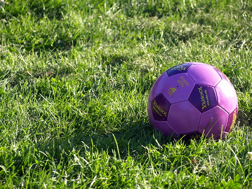 Yahoo purple soccer ball