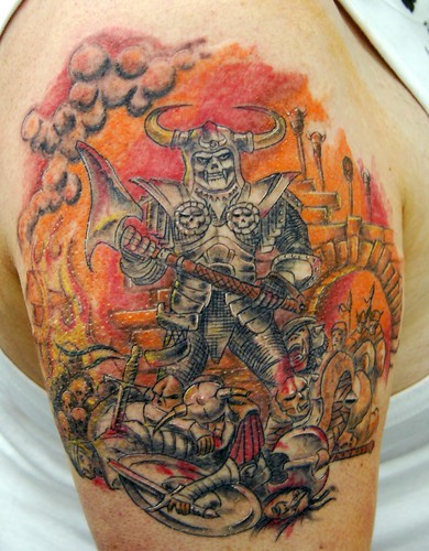 warrior arm tattoo will eventually be a half sleeve Tattooed by Johnny at 