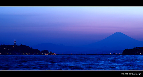 富士山(Mt.Fuji) & 江ノ島 @ 七里ヶ浜