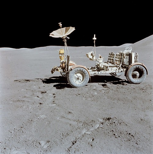 The old rover on the surface of the moon. (Courtesy NASA)