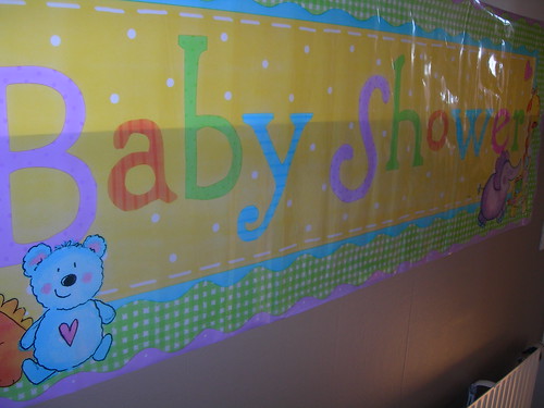 Babyshower dekoration på väggen by you.