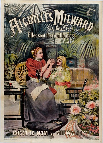 006- Affiche propaganda de agujas de coser Milvard-siglo XIX