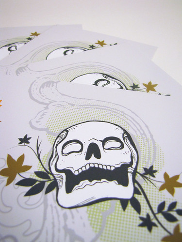 Skull with Maple Leaves Card Sets