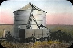 Wheat storage silo in an Oregon field