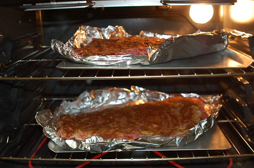 ribs going in the oven