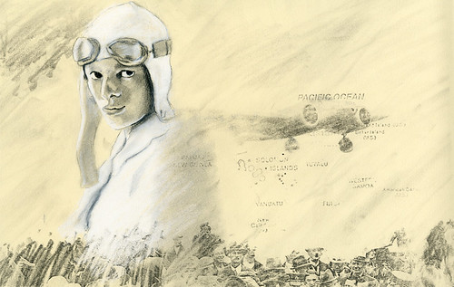 Historical Illustration: Amelia Earhart