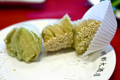 Durian-cream filled pastries, tumbled out