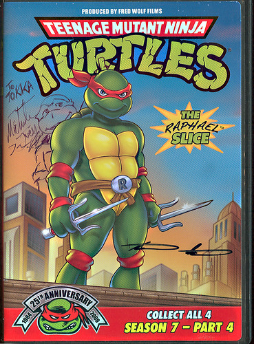  Teenage Mutant Ninja Turtles 25th Anniversary: Season 7  - PART 4 DVD clamshell  // signed by 'Special Features' Fans - Michelle Ivey & Stephan Reese of  'Disney Interactive' (( 2009 ))