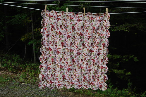 scalloped baby blanket - front