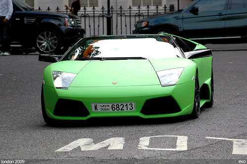 Lime green Lamborghini LP640