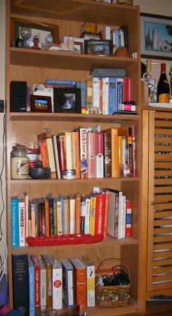 Reorganized Large Cookbook Bookcase