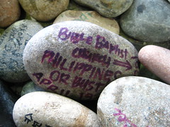 Detroit Planter Stones - "Bible Baptist Church, Philippines or Bust"