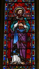 Detail east window, St Margaret of Antioch - Crick