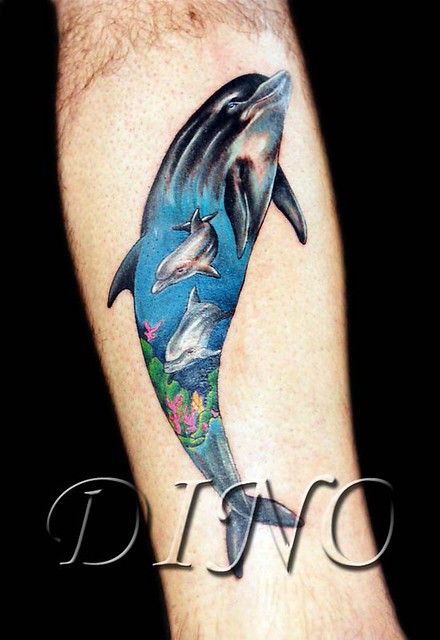 Tattoo Dolphin,Tatuaje Delfin,Tatuagem Golfinho