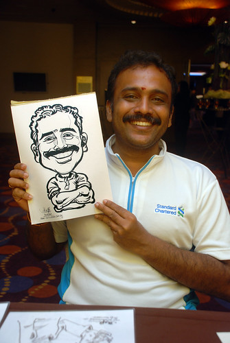 Caricature live sketching for Standard Chartered Bank - 14