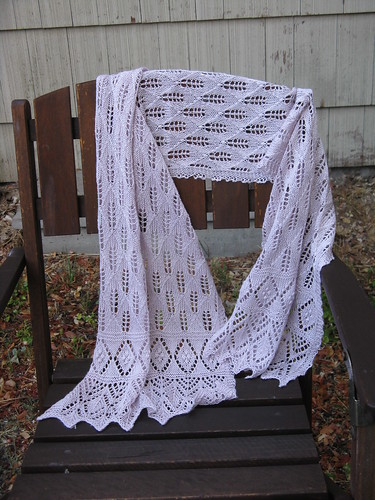 Lilac leaf shawl