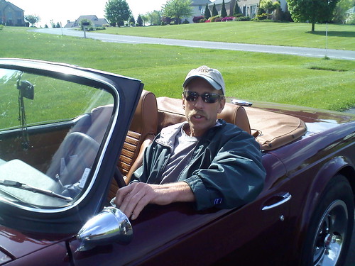 Dennis in the TR6