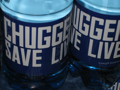 Chuggers Save Lives bottles