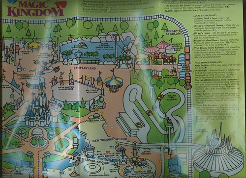 magic kingdom map 1971. 1994 WDW Magic Kingdom Map