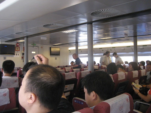 Inside Turbojet Ferry from Sheung Wan to Macau