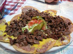 nuevo laredo cantina - le plate of beef fajita nachos (aka nachos asada)
