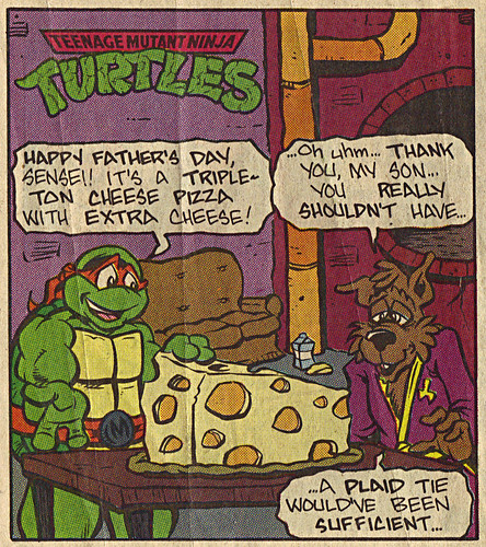  Teenage Mutant Ninja Turtles { newspaper strip } .. EXTRA CHEESE - isolated :: 06201993