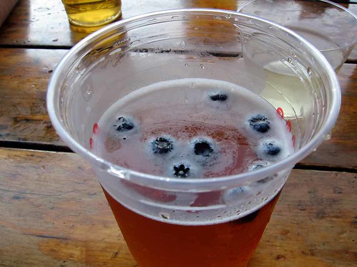 one way to get me to buy beer in a restaurant is to put blueberries in it