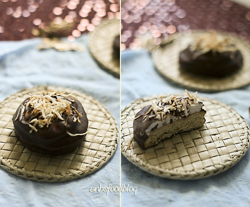 Chocolate Covered Marshmallow Cookies with Toasted Coconut