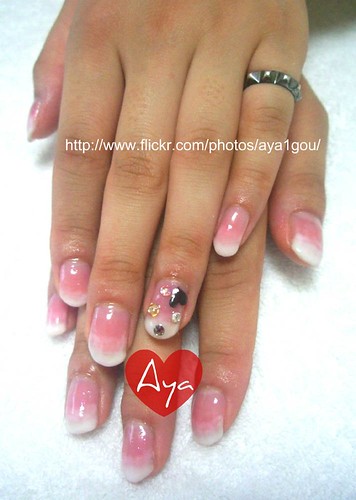 Pink And White Nails Vs Gel. pink and white design with
