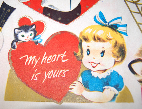 Vintage valentine punch out book