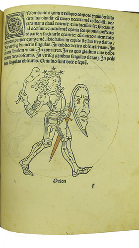 Coloured woodcut illustration in Hyginus, C. Julius: Poetica astronomica