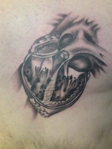 anatomy tattoo. Anatomical heart tattoo by
