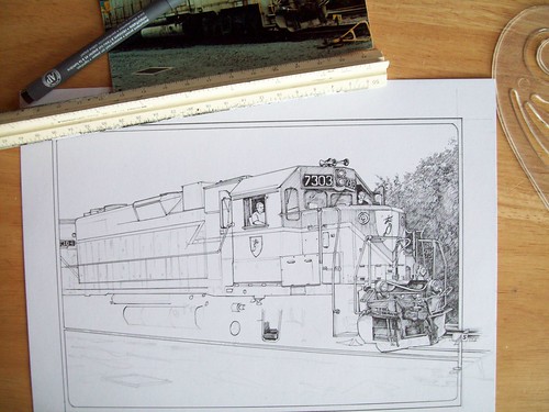D&H engine drawing in progress