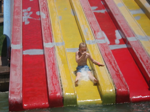 down the slide