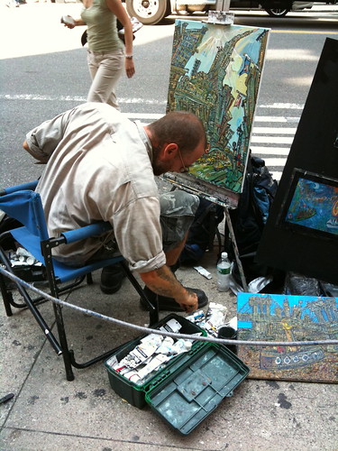 Street artist near Grand Central Station