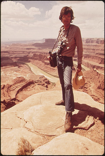 Documerica Photographer, David Hiser, at Dead Horse Point, 05/1972 by The U.S. National Archives