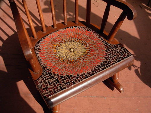 Sunflower Mandala Chair by Margaret Almon.