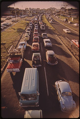 5.P.M. Traffic on Route 2 in Bayamón 02/1973 by The U.S. National Archives