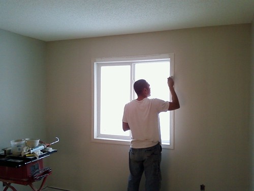 painting the trim in our room