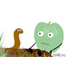 granny smith and worm