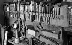 ironbridge day 2 32 blists hill joiners tools bw