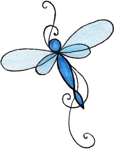 dragonfly tattoo 2 by *mojo*. without the flowers - i prefer it more simple