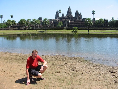 Voor het monumentale Angkor Wat