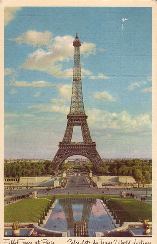 Eiffel Tower at Paris - Color-foto by Trans World Airlines by Jasperdo.