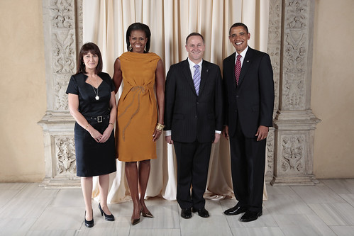 U.S. President Barack Obama and First Lady Michelle Obama With World Leaders at the Metropolitan Museum in New York